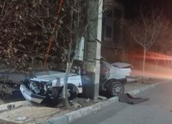 برخورد پژوپارس با تیرچراغ برق